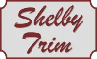 The original Shelby Trim ticket-style wordmark logo with shadow.